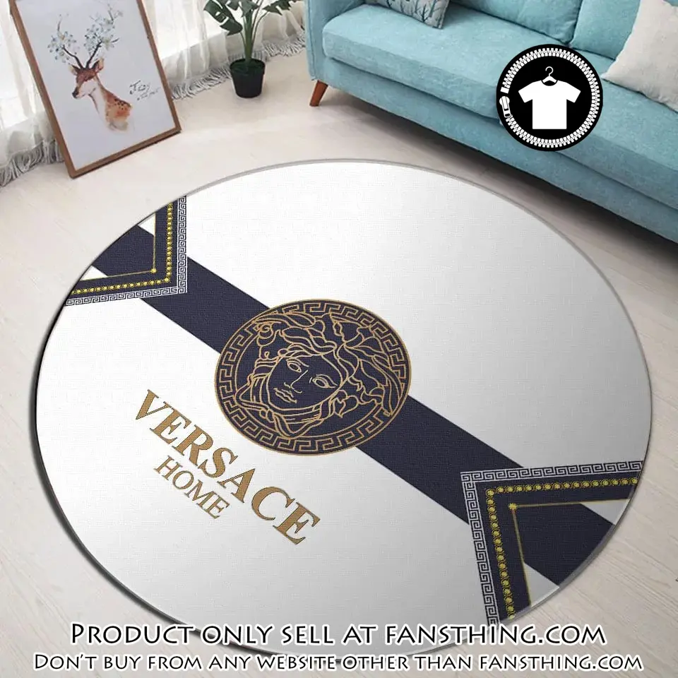 Versace medusa luxury brand fashion round rug carpet home decor special gift fst5556876
